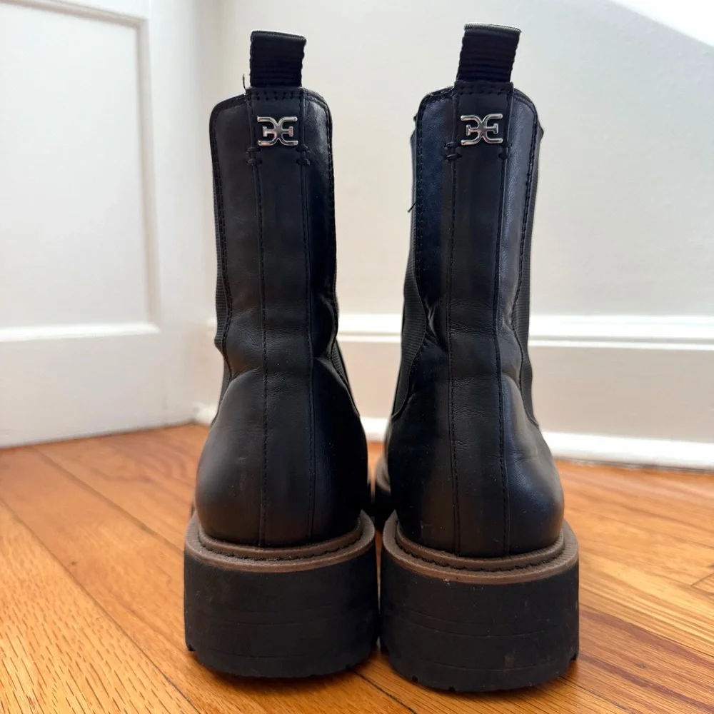 Sam Edelman Laguna Chelsea Black Ankle Women’s Waterproof Boots Size 9.5